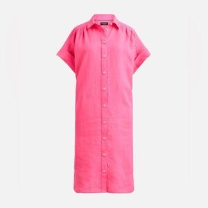 J. Crew // Baird McNutt relaxed-fit short-sleeve Irish linen shirt-dress